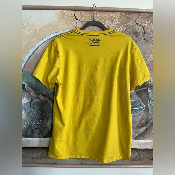 VON DUTCH Yellow Graphic Print Tee - Picture 4 of 11